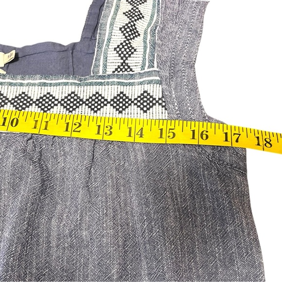 Faherty Hailee Blue Dress with White Embroidery Size S - Picture 11 of 12